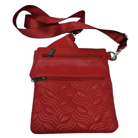 Lug Red Classic VL Adjustable Crossbody Bag Skipper Purse - Picture 5 of 15
